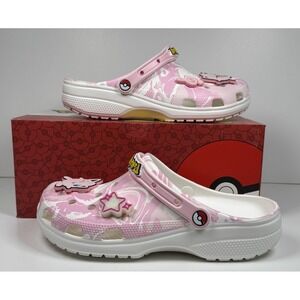 Crocs Classic Clogs Pokemon Jigglypuff Size Men 10/Women 12 Pink/White